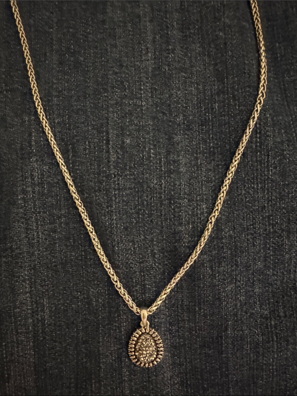 Gold-Tone Teardrop Pendant Necklace - Elegant Women’s Jewelry
